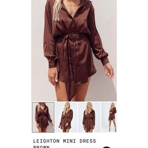Leighton Brown Mini Dress